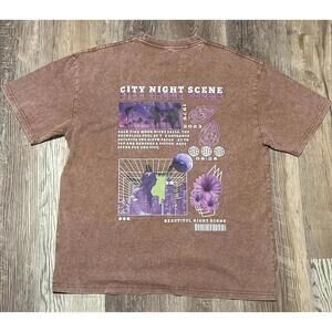 E#675-L-cotton 100%, super soft, super comfy, graphic tee